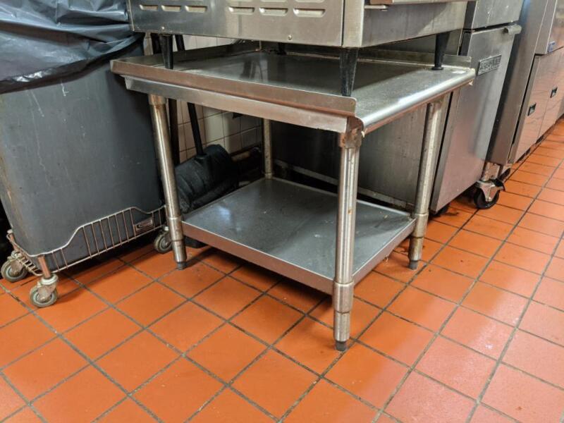 Stainless steel equipment table