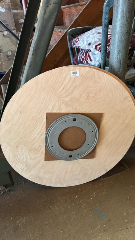 (2) 4ft round unfinished table tops