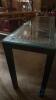 Entry way glass table with black steel legs - 4