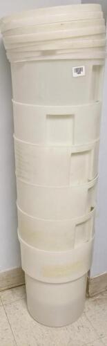 White Round Storage Bins