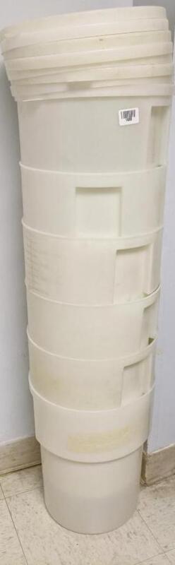 White Round Storage Bins