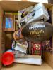 Box of Miscellaneous Sports Memorabilia