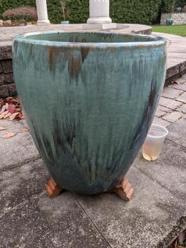 Large Ceramic Planter with Feet