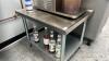 Stainless steel equipment table