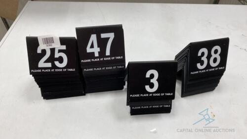 Lot of Table Numbers