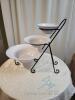 Buffet stand, 3 tier Round Stand w bowls (Large) - 3