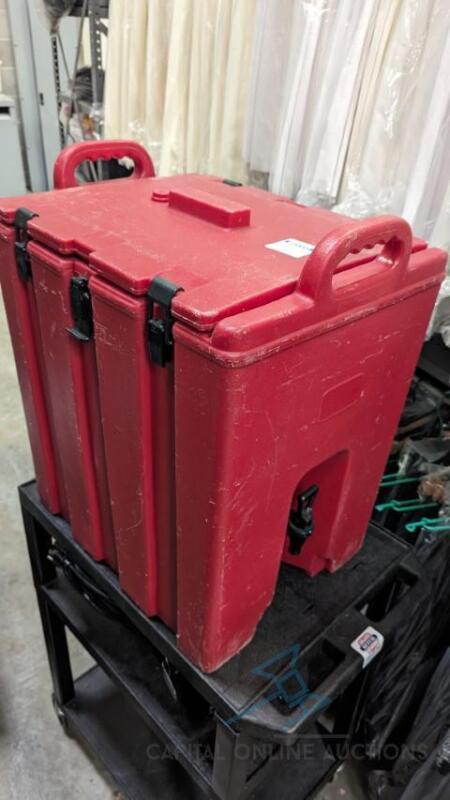 (4) Cooler, 10 Gallon Beverage Dispenser - Red