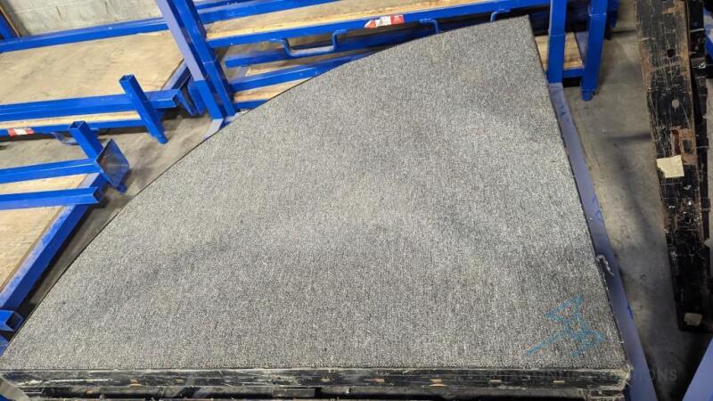 (2) Stage, Quarter Round Carpeted Deck