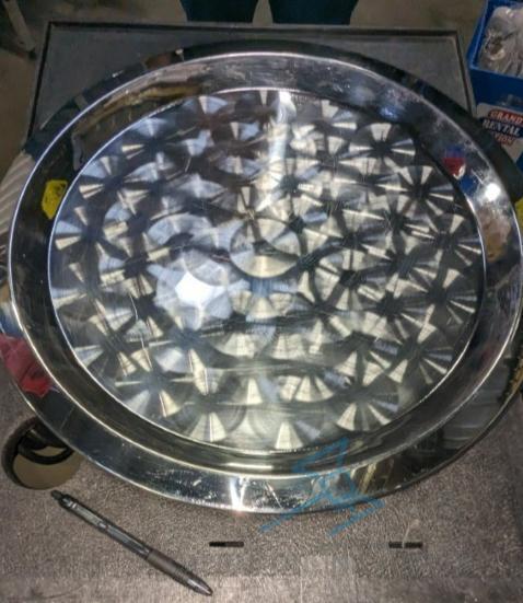 Tray, 20" Round Stainless Serving