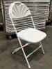 120 White Folding Fanback Chairs - 4