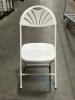 120 White Folding Fanback Chairs