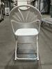 120 White Folding Fanback Chairs - 2