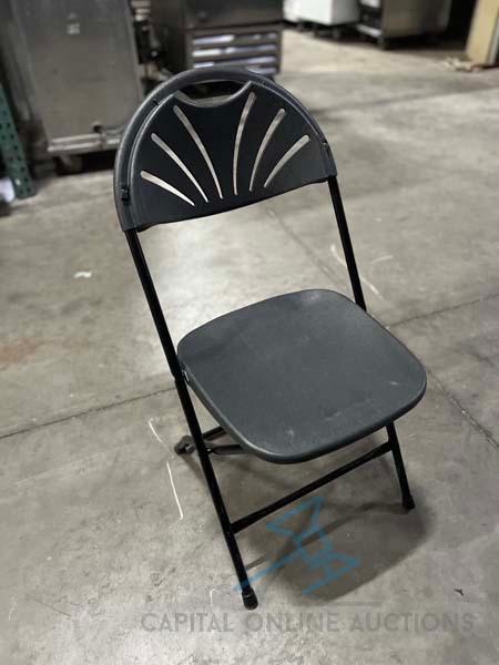 120 Black Folding Fanback Chairs