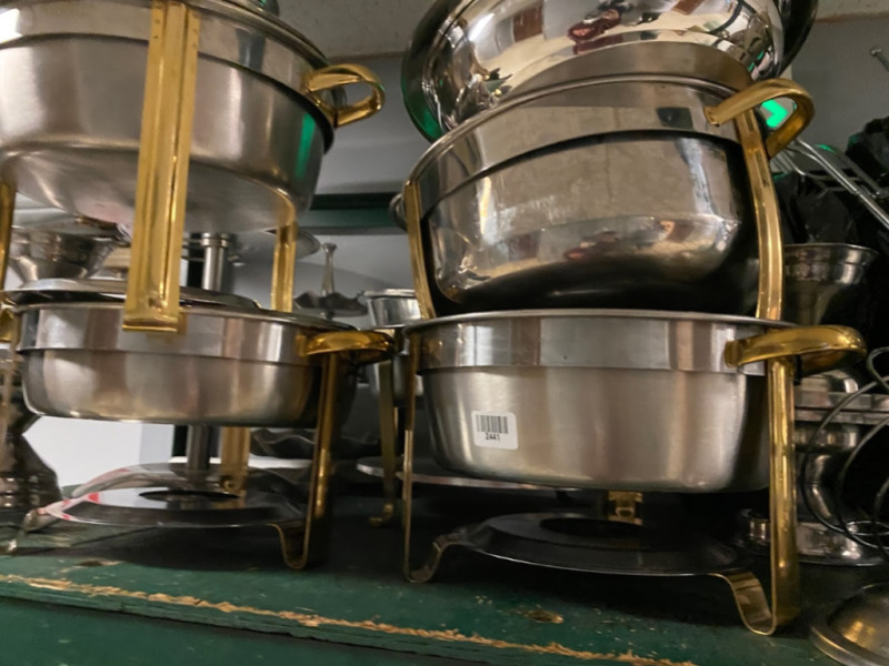 Lot of 5 Round Chafing Dishes