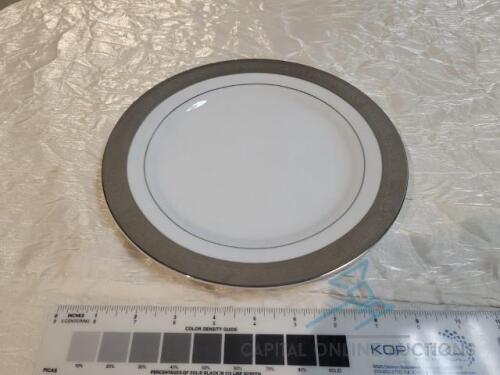 (61) China, Estate Platinum 9in Luncheon Plate