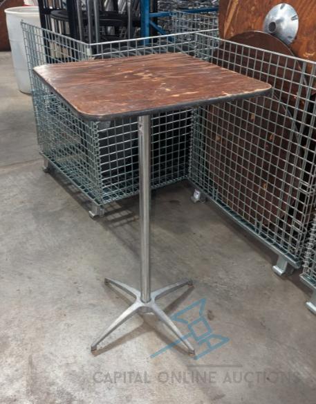 (9) Cocktail Table Top, Wood 24" Square - This is a top only listing. No post or base included