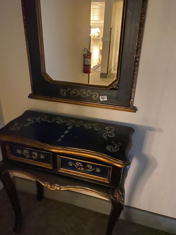 Side Table and Mirror