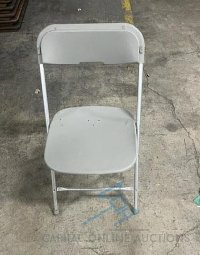 (150) Grey Alloy Fold Chairs