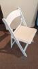 (75) Chair, White Resin Padded - B grade