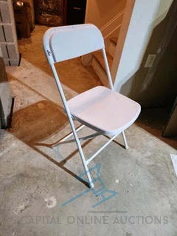 (10) New in box White Folding Chairs