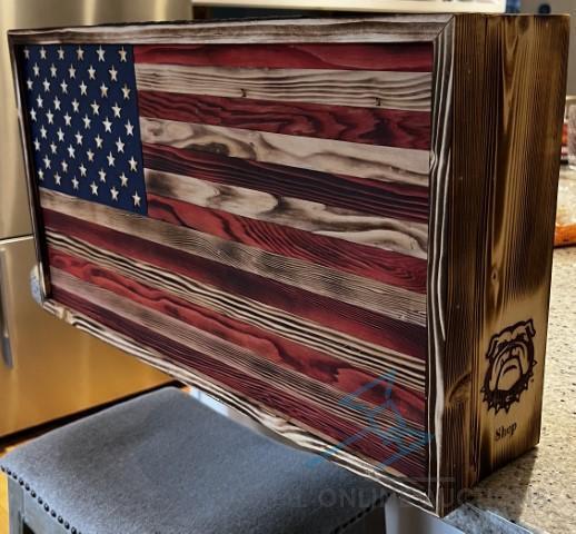 Customized Handmade US Flag Cabinet