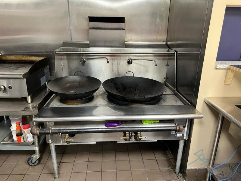 2 Burner wok range with woks