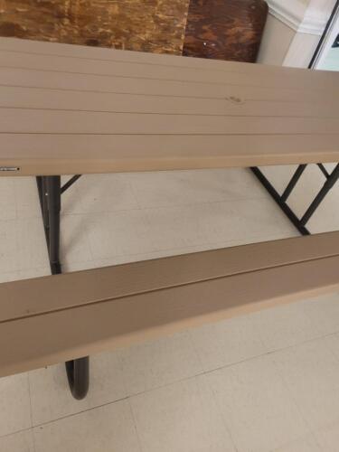 Outdoor Picnic Table- 72"L x 59"W x 31"H