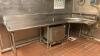 Lot of Clean and Dirty Stainless Steel Dishwashing Tables - 3