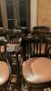 (15) Bar Stools with a leather padding - 3