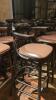 (15) Bar Stools with a leather padding - 6