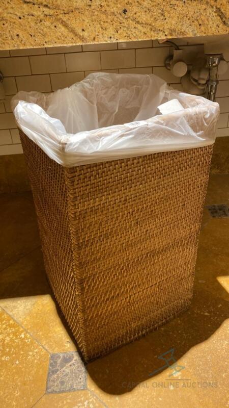 Wicker Trash Receptical