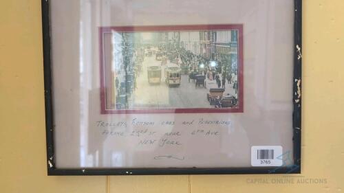 Lot of 6 Trolley Pictures in Frames