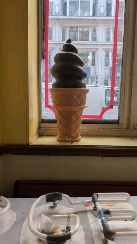 Decor Lot of 2 Plastic Ice cream Cones