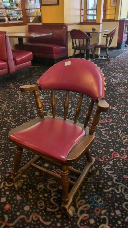 (10) Rolling Red dining chairs