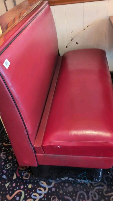 (2) 4ft Red Booths