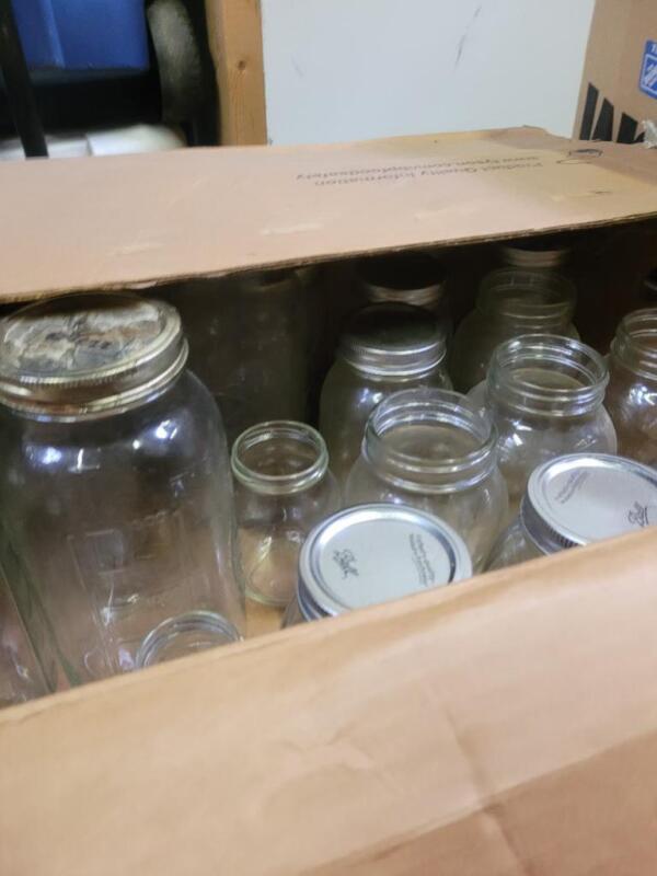 Box of Assorted Sizes of Mason Jars