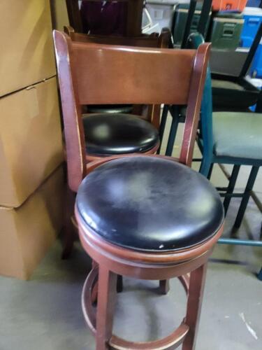 4 Black Swivel Bar Stools