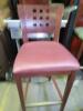 4 X 48' RED PADDED BAR STOOLS - 3