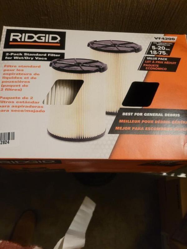 Rigid 2-Pack Standard Filter for Wet/Dry Vacs