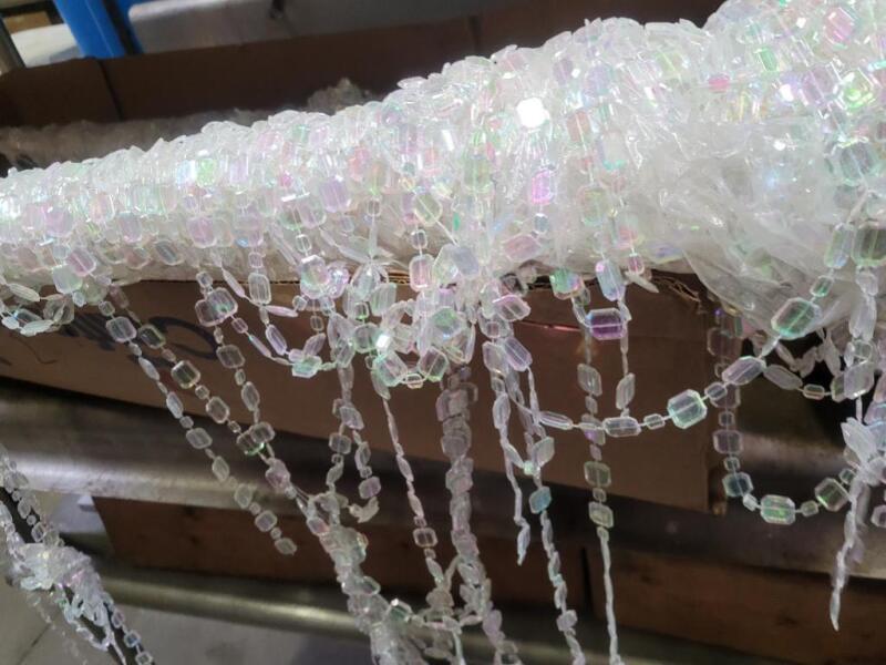 4 x Crystal Acrylic Gems Bead Strands Hanging Clear Diamond Chain for Wedding Birthday Party Decorations