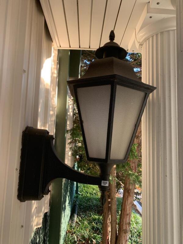 2 Outdoor Sconces - 40" tall point to point 26" from wall out