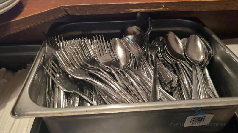 Lot of 2 Containers of Silverware