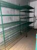 (2) Wheeled Green Wire Shelving Units