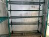 Wheeled Green Wire Shelving Unit