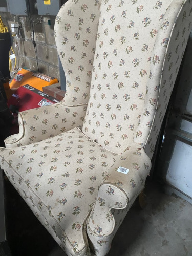 Yellow Chair with Floral Pattern