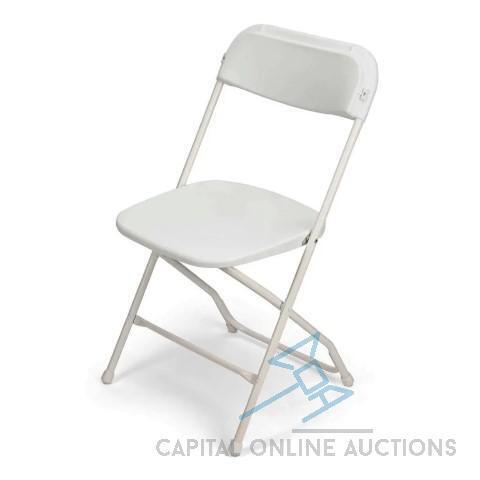 (200) Brand New White Poly Folding Chair