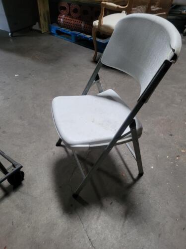 Lot of about 40 White Folding Chairs