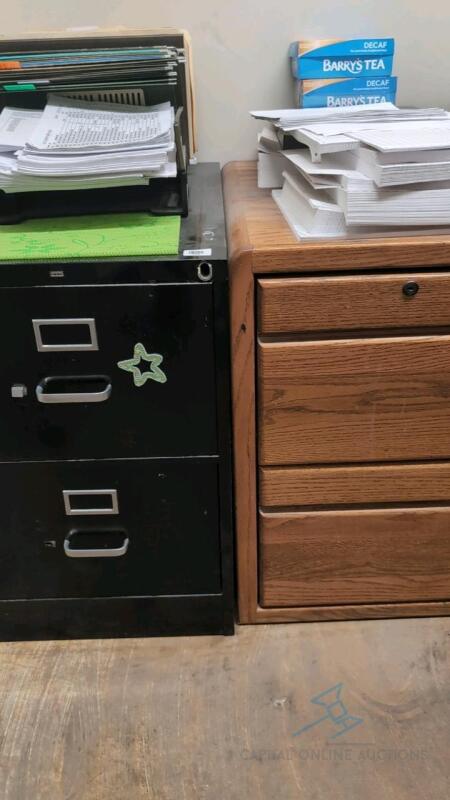 Lot of 4 - Assorted 2 Drawer Filing Cabinets