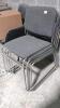 (4) grey stackable chairs - 2