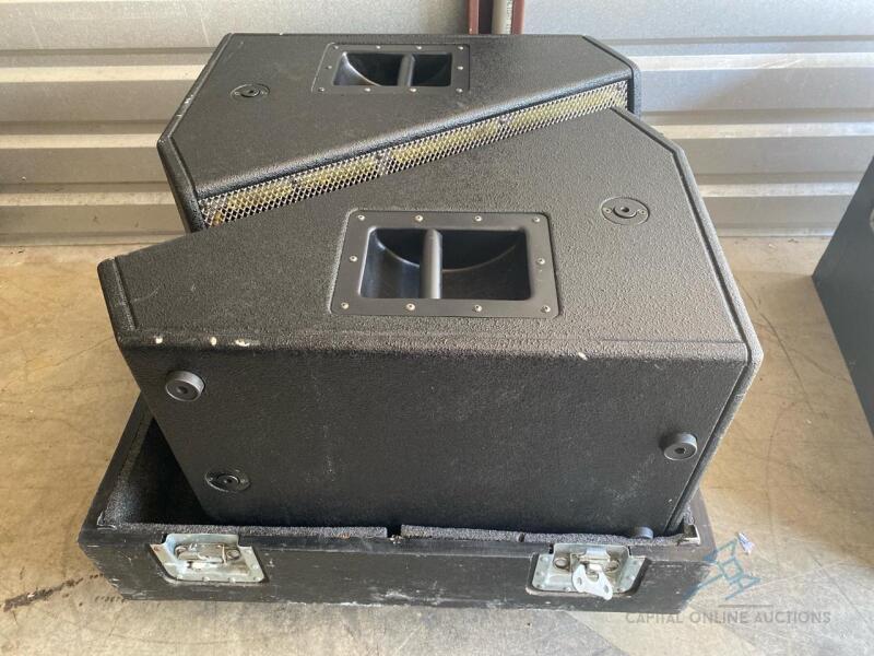 Set of 2 Pro Stage Monitors in Road Case